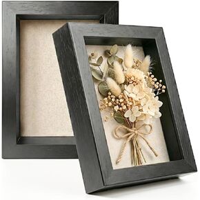 11x14 Shadow Box Picture Frames 4 Pack, Wooden Display Cases with Linen Board, Use as 9x12 Frame with Mat or 11x14 without Mat, 1.0" Interior Depth for Flowers Memorabilia Collectibles, Black in Saudi Arabia