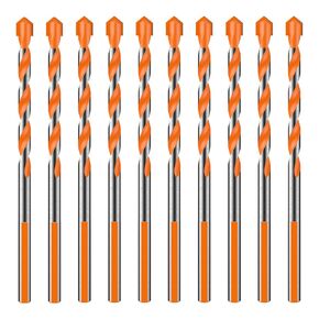Masonry Drill Bits Set for Concrete, Tile, Brick, Glass and Wood, 4 Pcs (6/8/10/12mm) Tungsten Carbide Multi-Purpose Drill Bit, 120° Precision Tip with Anti-Slip Shank for Cordless & Bench Drills in Saudi Arabia