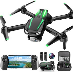 Drone with 1080P Camera, Foldable Remote Control Quadcopter for Adults Beginners, Mini Drone with Stable Hover, Waypoint Fly, 3D Flips, One Key Start, 2 Batteries, Easy to Fly Indoors & Outdoors in Saudi Arabia