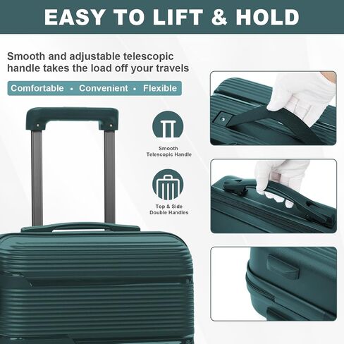 Luggage Sets 3 Piece, Vacuum Suitcase for Travel Hardside Carry on Luggage Set with Spinner Wheels, TSA Lock Hradshell Luggages with Travel Bag (28/24/20/13 Inch, 6 Piece Sets) in Saudi Arabia