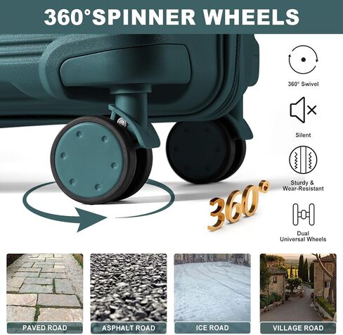 Luggage Sets 3 Piece, Vacuum Suitcase for Travel Hardside Carry on Luggage Set with Spinner Wheels, TSA Lock Hradshell Luggages with Travel Bag (28/24/20/13 Inch, 6 Piece Sets) in Saudi Arabia