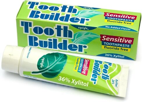Squigle Tooth Builder SLS Free Toothpaste (Stops Tooth Sensitivity) Prevents Canker Sores, Cavities, Perioral Dermatitis, Bad Breath, Chapped Lips - 6 Pack in Saudi Arabia