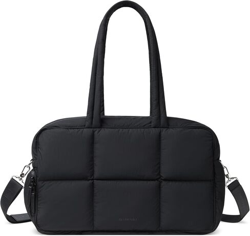 Comfyable Nylon Duffle Bag for Travel, Gym, Weekender Luggage Puffer Bag with Removable Shoe Compartment, Carrying Overnight Bag with Laptop Compartment For Women Men, Water-Repellent, Taupe in Saudi Arabia