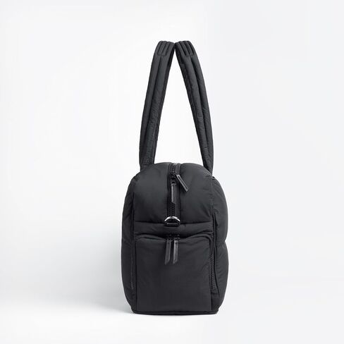 Comfyable Nylon Duffle Bag for Travel, Gym, Weekender Luggage Puffer Bag with Removable Shoe Compartment, Carrying Overnight Bag with Laptop Compartment For Women Men, Water-Repellent, Taupe in Saudi Arabia
