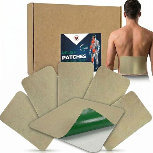 Heat Relief Patch 2025 – Premium Herbal Warming Plaster Patches for Wrist with Stay-in-Place Sleeves | 3" x 5" | Natural Heating for Targeted Muscle & Joint Relief, Day & Night Use (20ct) in Kuwait