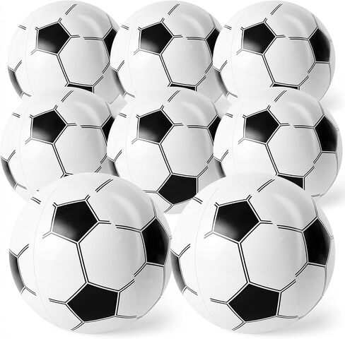 FUTUREPLUSX 8PCS Inflatable Soccer Balls, 12 Inches Inflatable Balls for Kids Beach Soccer Balls for Swimming Pool Beach Game, Birthday Party Decorations, Themed Sports Decor in Saudi Arabia