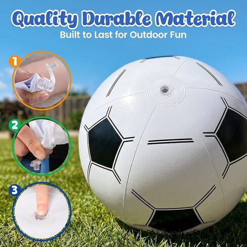 FUTUREPLUSX 8PCS Inflatable Soccer Balls, 12 Inches Inflatable Balls for Kids Beach Soccer Balls for Swimming Pool Beach Game, Birthday Party Decorations, Themed Sports Decor in Saudi Arabia