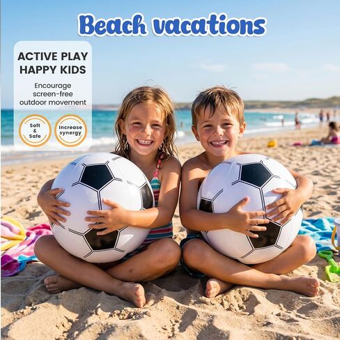 FUTUREPLUSX 8PCS Inflatable Soccer Balls, 12 Inches Inflatable Balls for Kids Beach Soccer Balls for Swimming Pool Beach Game, Birthday Party Decorations, Themed Sports Decor in Saudi Arabia
