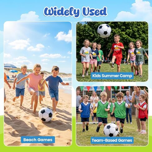 FUTUREPLUSX 8PCS Inflatable Soccer Balls, 12 Inches Inflatable Balls for Kids Beach Soccer Balls for Swimming Pool Beach Game, Birthday Party Decorations, Themed Sports Decor in Saudi Arabia