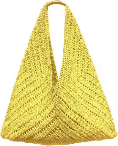 Crochet Beach Tote Bag Summer Vacation Handbags Beach Bag for Women Cute Woven Shoulder Purses Mesh Knit Crochet Bag in Kuwait