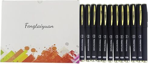 Fengtaiyuan Gel Ink Roller Ball Pens, Black Ink, Extra Fine 0.5mm, Comfortable Grip, Easy Hold, Writting Pens, Smooth, 18 Count (Black-0.5mm-P18SS) in Saudi Arabia