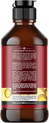 Icelandic Cod Liver Oil Liquid - Wild Caught Nordic Omega 3 Fish Oil Liquid for Adults & Kids - Easy to Take Omega 3 Liquid Cod Liver Oil Capsules Alternative - Light Lemon Mint Flavor (48 Servings) in Saudi Arabia