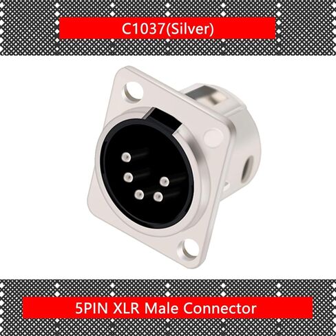 10Pcs/lot 5Pin XLR Panel Mount XLR Male Plug/Female Jack Socket Microphone MIC Cable Terminal XLR Chassis Wire Connector(C1035x10) in Kuwait