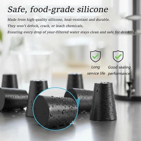 Silicone filter cartridge plugs are compatible with Berkey® water filters - leak-proof replacement plugs, compatible with all Berkey® models, easy to install - 8-piece set of sealing plugs in Saudi Arabia