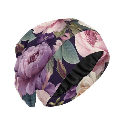 Satin Bonnet Lined Sleep Cap Hair Wrap Cover Slouchy Beanie for Curly Hair Protection for Men Women Punk in Saudi Arabia