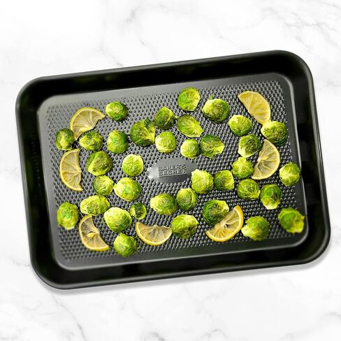 Baker's Secret Baking Sheet Pan Set, 3x Cookie Sheets for Oven, Diamond Texture Premium Air Flow, Set of 3 Baking Trays, Extra Thick 0.6mm with Diamond Base PFOA, PFOS, PTFE and PFAS free in Saudi Arabia