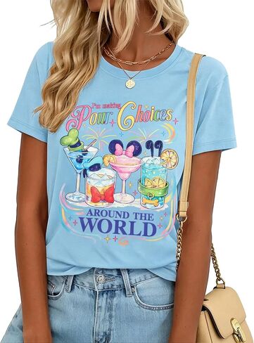Magical Shirt for Women Magic Kingdom Shirts Castle Graphic T Shirt Family Vacation Tee Casual Holiday Tops in Saudi Arabia