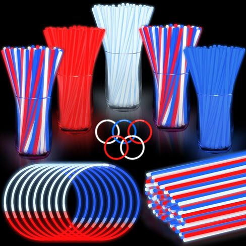 280 PCS Glow in the Dark Party Supplies New Years Eve Party Favors, 20 Glow Fiber Wands Sticks, 20 Led Glasses,120 Glow Sticks and 120 Connectors, Neon Glow Party Favors for New Years Birthday Wedding in Saudi Arabia