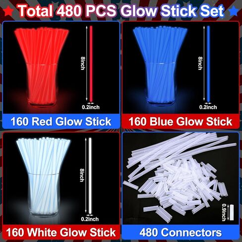 280 PCS Glow in the Dark Party Supplies New Years Eve Party Favors, 20 Glow Fiber Wands Sticks, 20 Led Glasses,120 Glow Sticks and 120 Connectors, Neon Glow Party Favors for New Years Birthday Wedding in Saudi Arabia