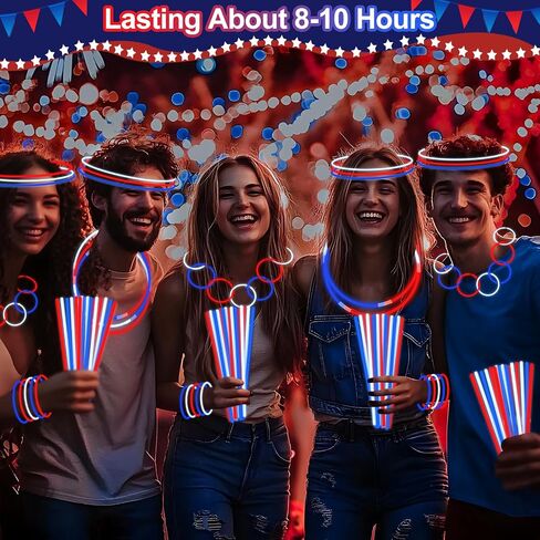 280 PCS Glow in the Dark Party Supplies New Years Eve Party Favors, 20 Glow Fiber Wands Sticks, 20 Led Glasses,120 Glow Sticks and 120 Connectors, Neon Glow Party Favors for New Years Birthday Wedding in Saudi Arabia