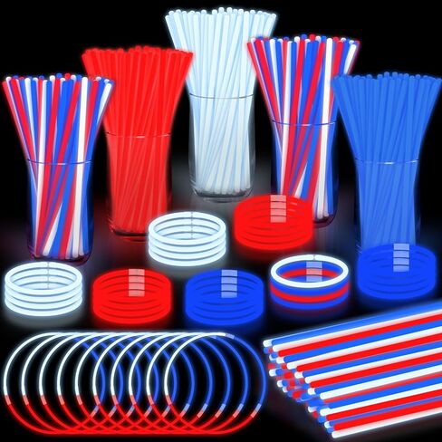 280 PCS Glow in the Dark Party Supplies New Years Eve Party Favors, 20 Glow Fiber Wands Sticks, 20 Led Glasses,120 Glow Sticks and 120 Connectors, Neon Glow Party Favors for New Years Birthday Wedding in Saudi Arabia
