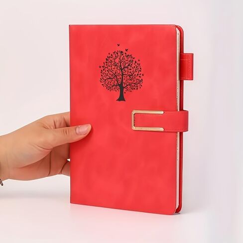 Journals for Writing, A5 Leather Ruled Notebook with 160 Pages, 100 Gms College Ruled Journal with Thick Paper, Hardcover with Inner Pocket & Pen Holder, Brown in Saudi Arabia