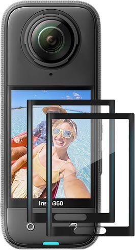 Screen Protector and Lens Cap Combo for Insta360 X5 Accessories, Insta 360 X4/X5 Tempered Glass Film Screen Cover (2Pack) and Silicone Lens Guards Protective Case Bundle Kit in Saudi Arabia
