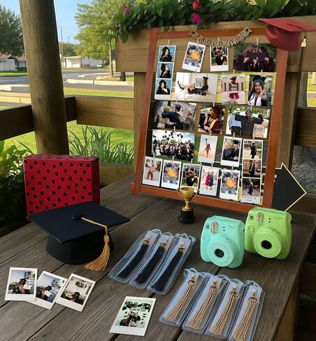 Class of 2025 Wooden Picture Frame Collage with Adjustable Jute Cords and Clips, Graduation Decorations 2025, Rustic Graduation Photo Display for Table & Wall Decor in Saudi Arabia