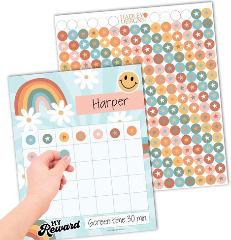 25 Retro Sticker Chart For Kids Behavior Chart For Kids At Home - sticker charts for kids incentives, sticker reward chart for kids, star chart for kids behavior, incentive chart for classroom in Saudi Arabia