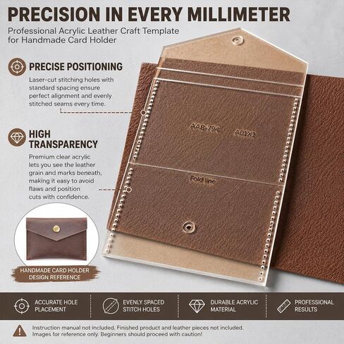 RIVEENY Acrylic Leather Stencils, Acrylic Leather Goods Drawing Templates for Mini Hanging Bags, Purses, Coin Purses, Card Holder Clutch Bag, DIY Reusable Templet Board in Saudi Arabia