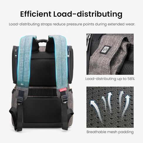 17.3 Large Laptop Backpack for Men Women 40l Travel Backpack Water Resistant Carry On Flight Anti-theft Computer Bag Expandable Rucksack Ergonomic Straps,Black in Saudi Arabia
