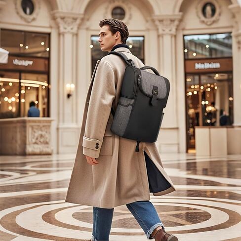 17.3 Large Laptop Backpack for Men Women 40l Travel Backpack Water Resistant Carry On Flight Anti-theft Computer Bag Expandable Rucksack Ergonomic Straps,Black in Saudi Arabia