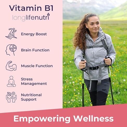 Vitamin B1 Liquid Drops - Thiamine Mononitrate Organic Supplement for Energy and Nerve Health, Fast Absorption, 4 FL OZ, 5-Month Supply, Lab Tested, Made in USA in Saudi Arabia