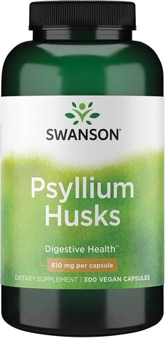 Swanson Psyllium Husk Dietary Fiber Supplement 610 mg 300 Capsules in Saudi Arabia