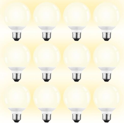 TORCHSTAR 12-Pack G25 LED Globe Bulb, Vanity Globe Light Bulbs for Bathroom Mirror, Dimmable 450LM, UL & Energy Star Listed, 6W Equivalent 40W, E26 Base Round Frosted Decorative Bulb, 2700K Soft White in Kuwait