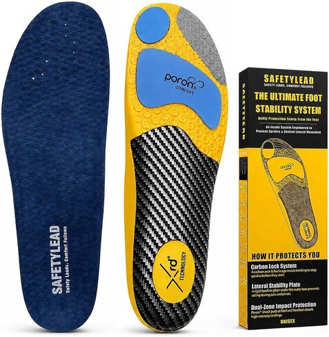 Insoles for Men with Arch Support, Work Boot Inserts for All-Day Standing, Shock Absorbing Cushion for Walking on Concrete, Plantar Fasciitis Support in Saudi Arabia