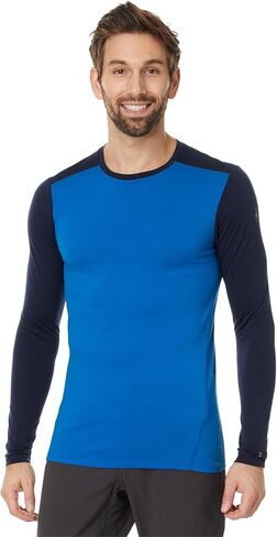 Smartwool Men's Classic All-Season Merino Base Layer Vans Long Sleeve Crew Black Marble Wash M in Saudi Arabia