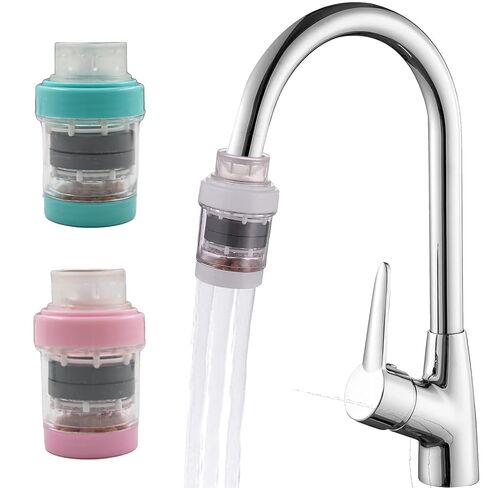 3 Pack Water Filter for Sink, Magnet Faucet Filter, Kitchen Faucet Water Filter, Activated Carbon Water Purification Filter, Faucet Mount Filters Suitable for Standard Faucet in Saudi Arabia