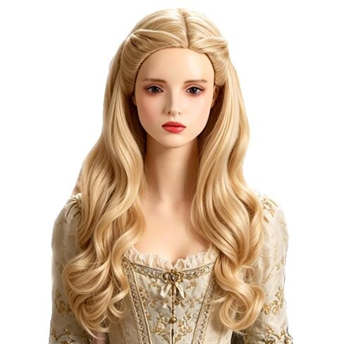 Beige Blonde Wicked Wig Long Loose Natural Wavy Good Witch Princess Wizard Cosplay Wigs for Women in Saudi Arabia