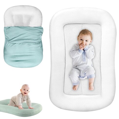 Baby Lounger Pillow Soft Organic Cotton Breathable Lounger for Newborn, Baby Lounger for Newborn, Infant Lounger for Baby Rest & Activity (Pink1) in Kuwait