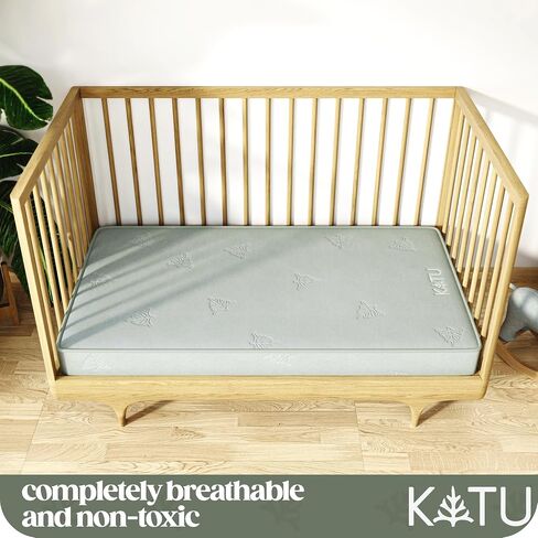 Katu 100 ٪ العضوية اللاتكس+مرتبة سرير جوز الهند 2 مرحلتين للرضع/الوليد/طفل صغير آمن غير سام غير سامة في التنفس GOLS W GOLS W in Kuwait