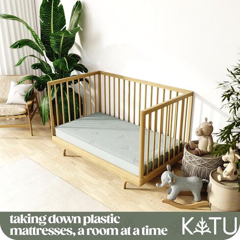 Katu 100 ٪ العضوية اللاتكس+مرتبة سرير جوز الهند 2 مرحلتين للرضع/الوليد/طفل صغير آمن غير سام غير سامة في التنفس GOLS W GOLS W in Kuwait