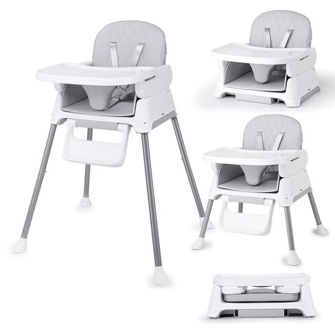 3 in 1 Baby High Chair, Bellababy Adjustable Convertible Chairs for Babies and Toddlers, Compact/Light Weight/Portable/Easy to Clean in Saudi Arabia
