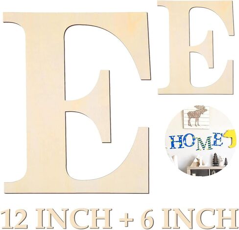 Large Wooden Letters 12 inch Wood Letters for Crafts Projects Small Wooden Letters 6 inch for Wall Decor Home Decor Birthday Party Wedding Decorations Unfinished Wood Crafts to Paint (Wooden Letter A) in Kuwait