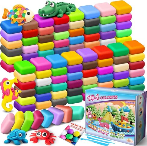 ESSENSON Air Dry Clay 180 Colors, Modeling Clay for Kids, DIY Molding Magic Clay for with Tools, Toys Gifts for Age 3 4 5 6 7 8+ Years Old Boys Girls Kids in Saudi Arabia