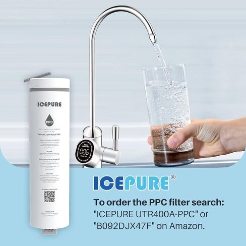 ICEPURE UTR400-PPC Filter, 1 year Lifetime, Replacement for UTR400 Reverse Osmosis System, Reduces large particles of impurities, chlorine, colors and odors, 1PACK in Saudi Arabia
