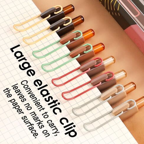 Pens for School, 12Pcs 0.5mm,Retractable Black Point Smooth Writing Pens, No Smear Gradient Aesthetic Pen Extra Fine Needle Point Pens, Non Bleed Pens for Journaling Drawing Sketching in Kuwait