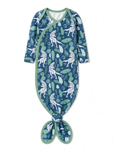 Newborn Knotted Gown "Dinosaurs of Jurassic Park" by Copper Pearl in Saudi Arabia