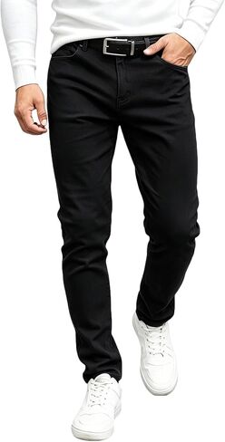 ABSECAI Mens Jeans Pants Skinny Slim Fit Comfy Fashion Denim Stretch Fit in Saudi Arabia