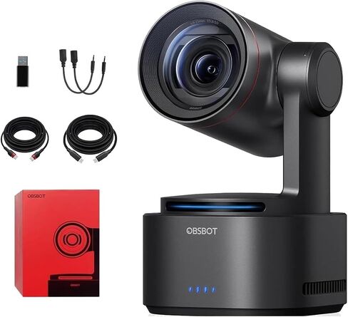 OBSBOT Tail 2, 4K Live Camera, AI Tracking 2.0,5X Optical & 12x Hybrid Zoom,3-axis Gimbal,5000mAh Built-in Battery,Gesture Control,SDI/HDMI/IP/USB 3.0 Output,for Conference, Worship, Live Event in Saudi Arabia